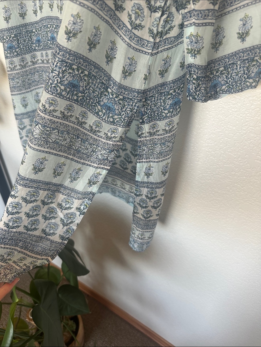 J. Jill Light Blue and Navy Floral Tunic - Picture 4 of 9